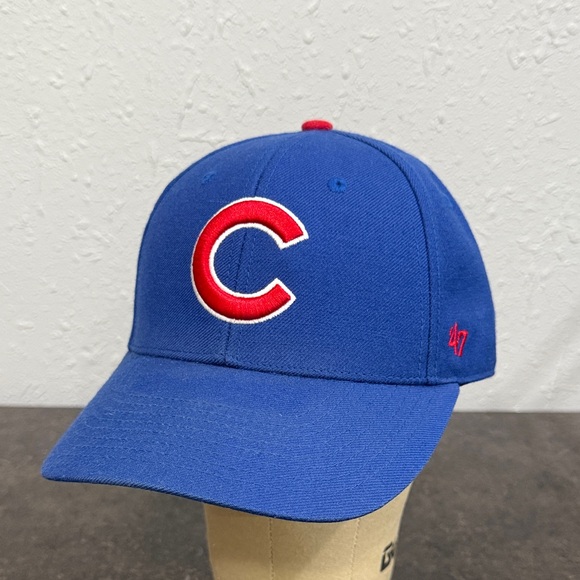 Chicago Cubs '47 Brand Royal Blue Adjustable Strapback Baseball Hat Cap OSFA - Picture 1 of 9